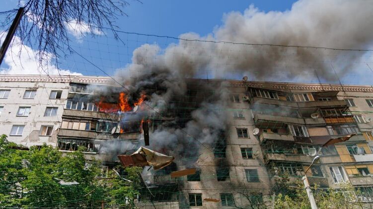 Удар по многоэтажке в Краматорске