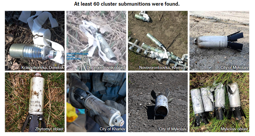 Российские войска применяли против Украины более 210 видов запрещенного оружия