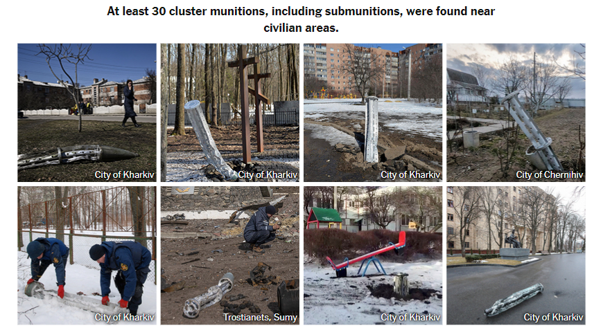 Российские войска применяли против Украины более 210 видов запрещенного оружия