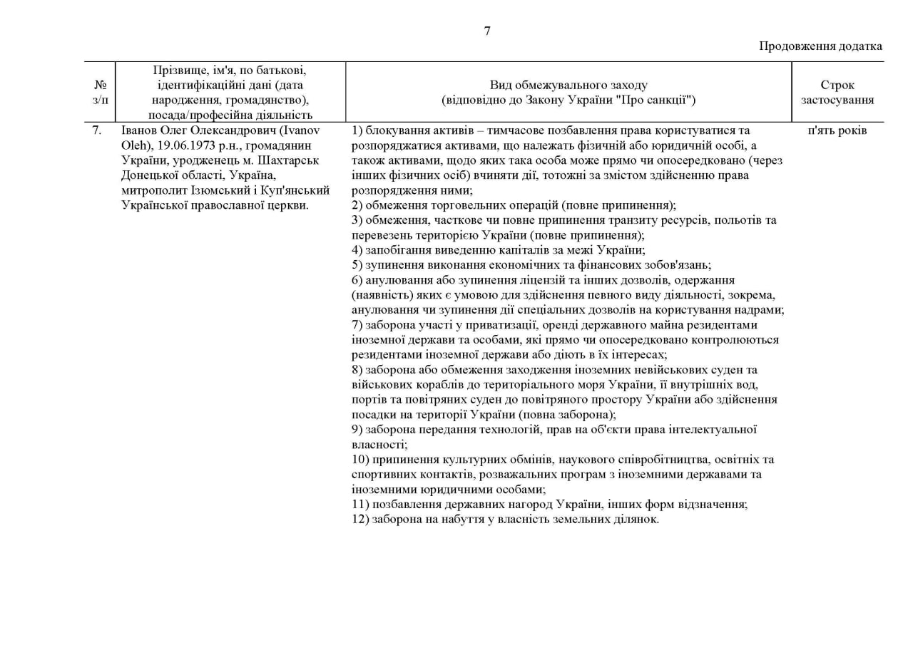 Скриншот указа, с.7