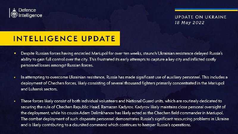 Британская разведка в сводке рассказала об обороне Мариуполя