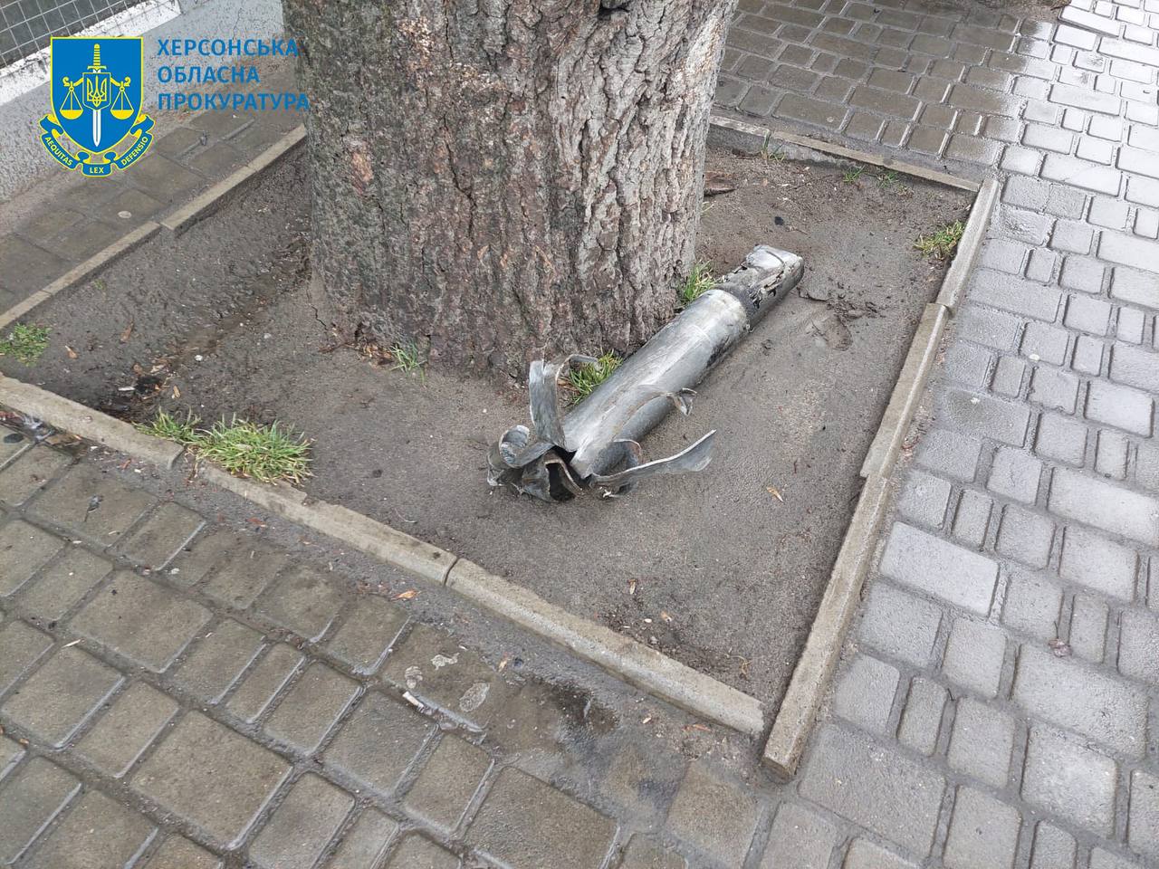 последствия обстрела Херсона