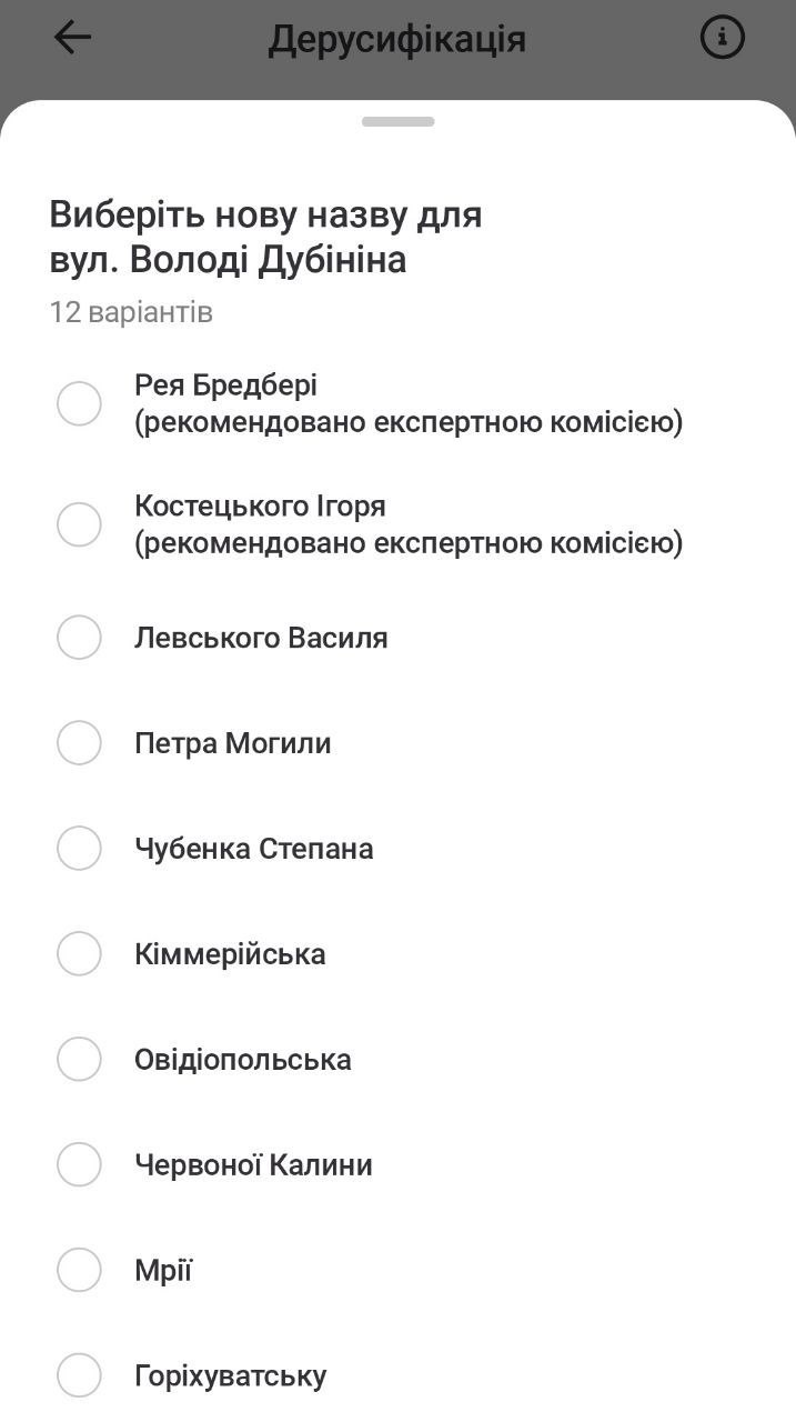 Переименования в Киеве. Варианты