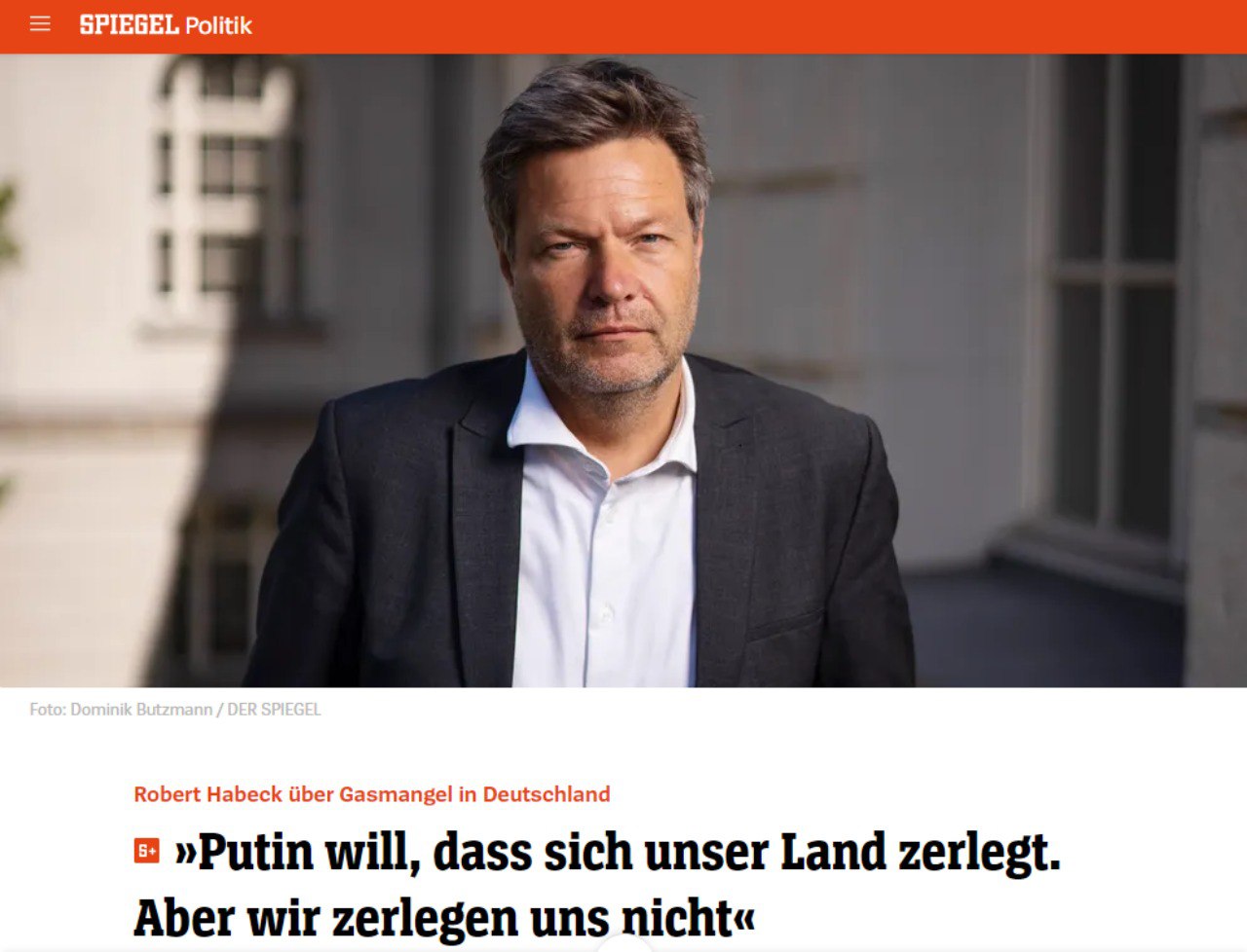 Скриншот с сайта Der Spiegel