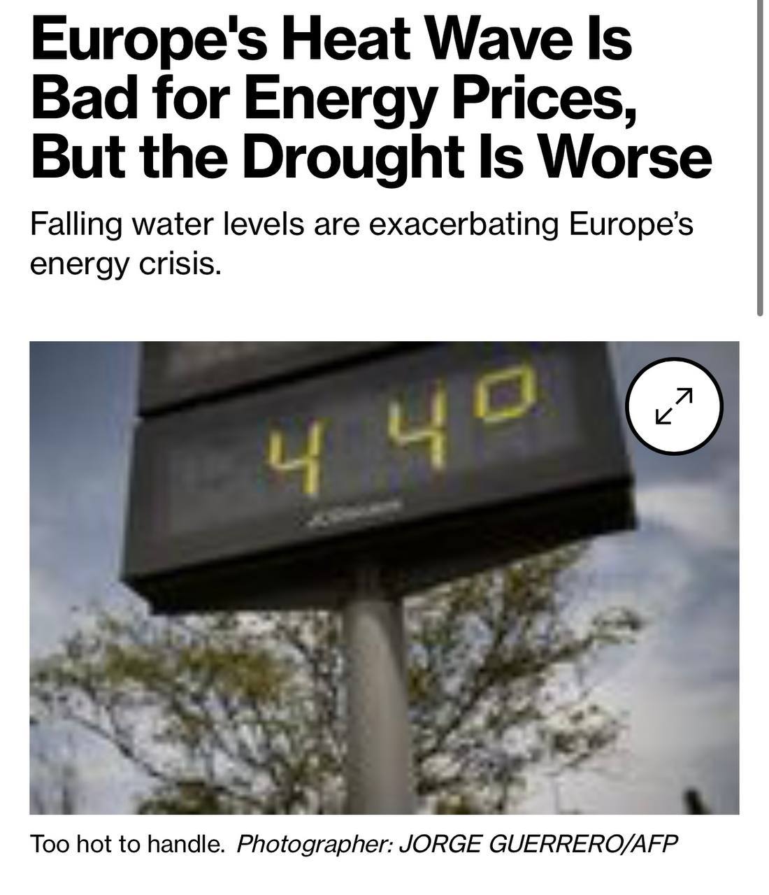 В Европу пришла аномальная жара