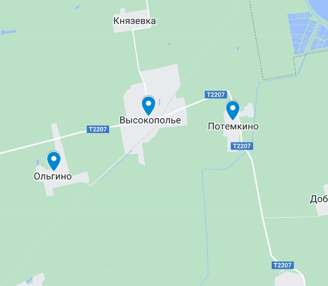 Карта района боев
