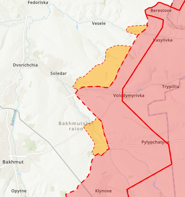 Карта боевых действий в Украине