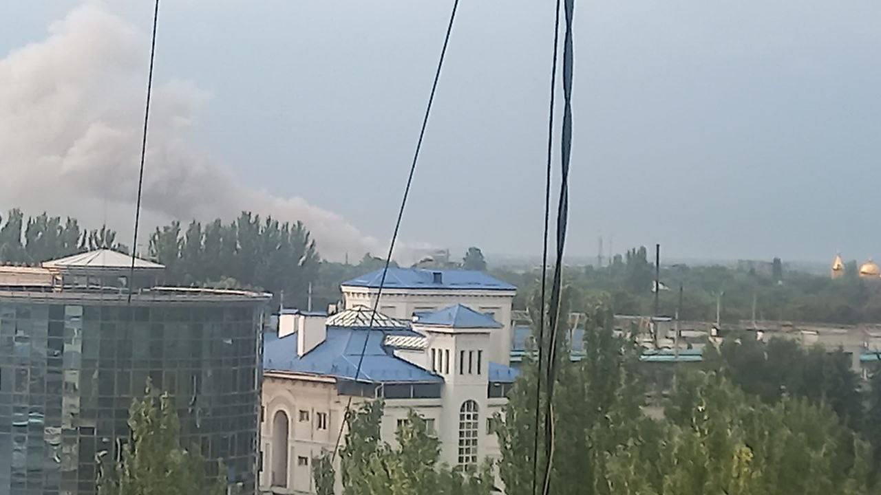 Пожар в районе Песок