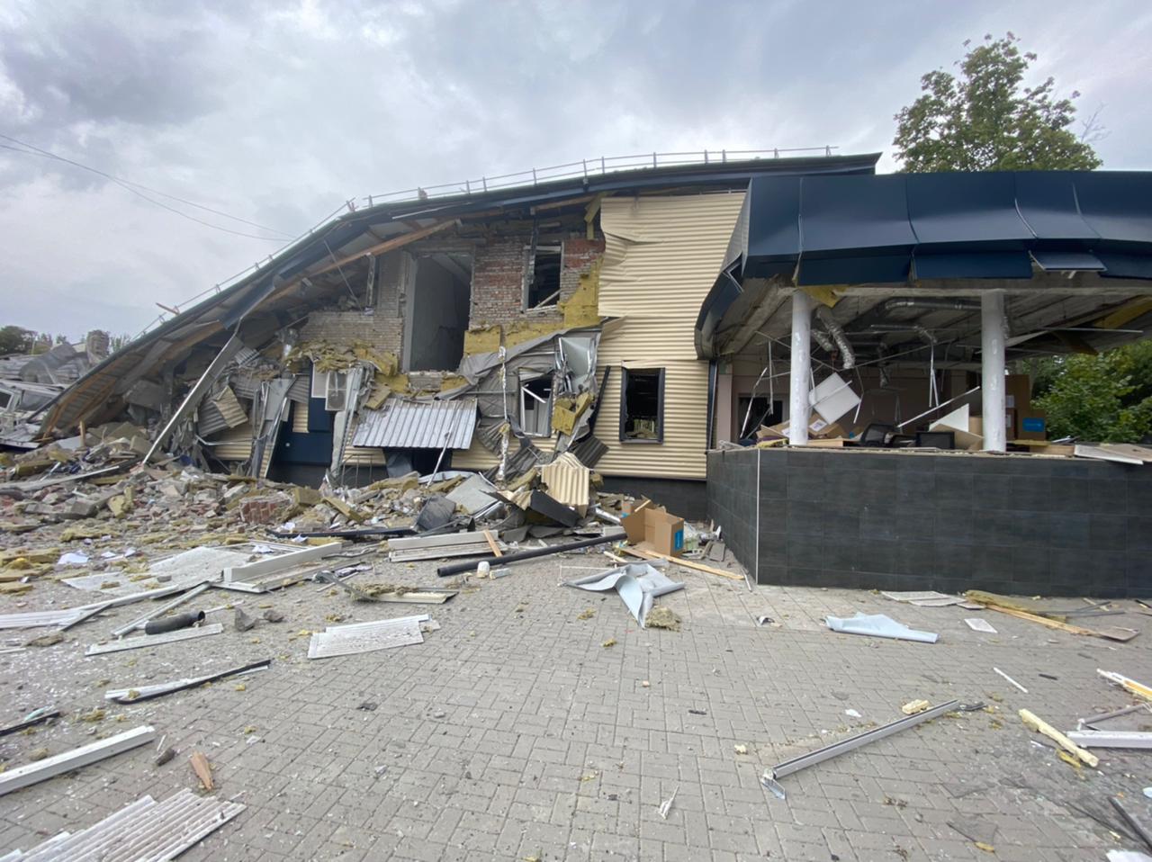 Последствия обстрела в Донецкой области