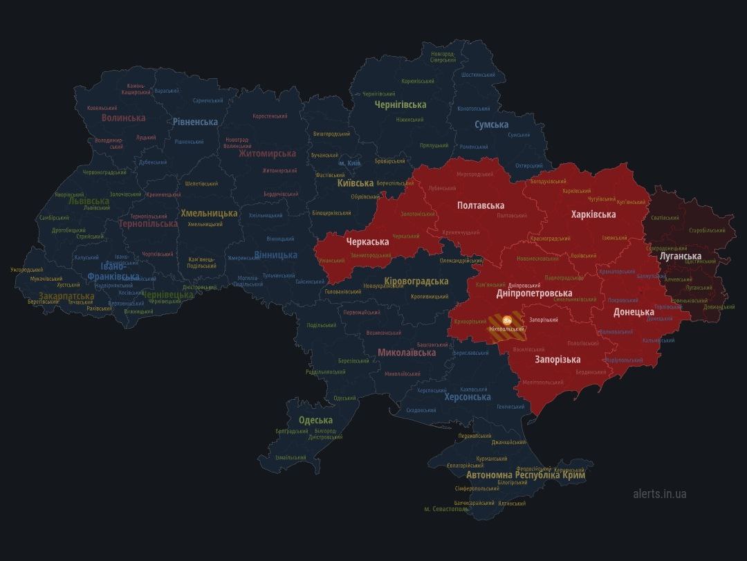 Карта воздушных тревог