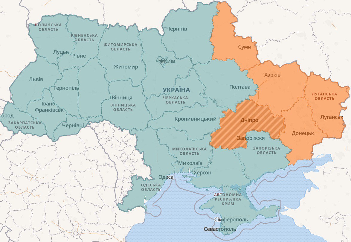 Карта тревог