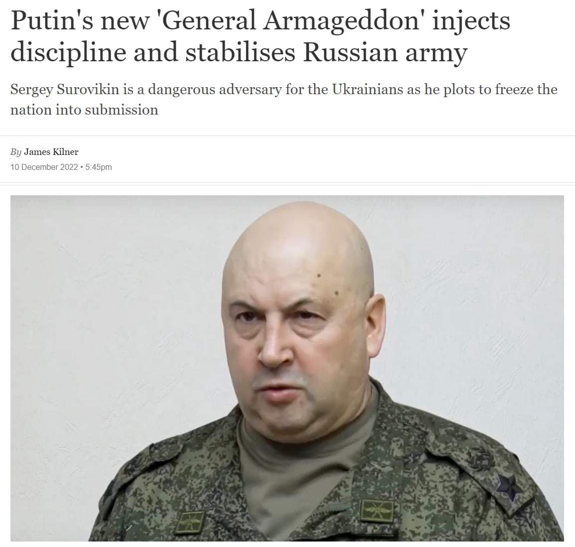 Сергей Суровикин - генерал Армагеддон