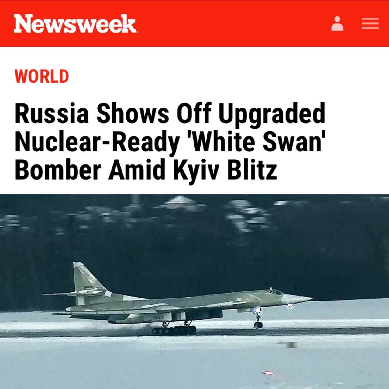 Скришот с сайта Newsweek