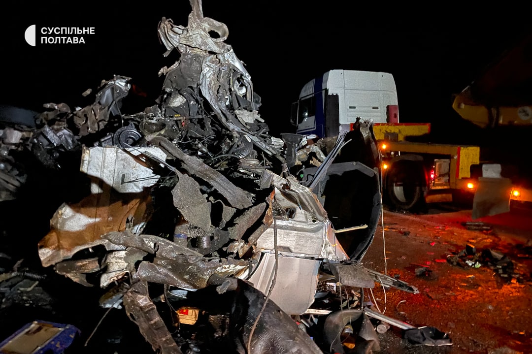 Последствия смертельного ДТП в Полтавской области