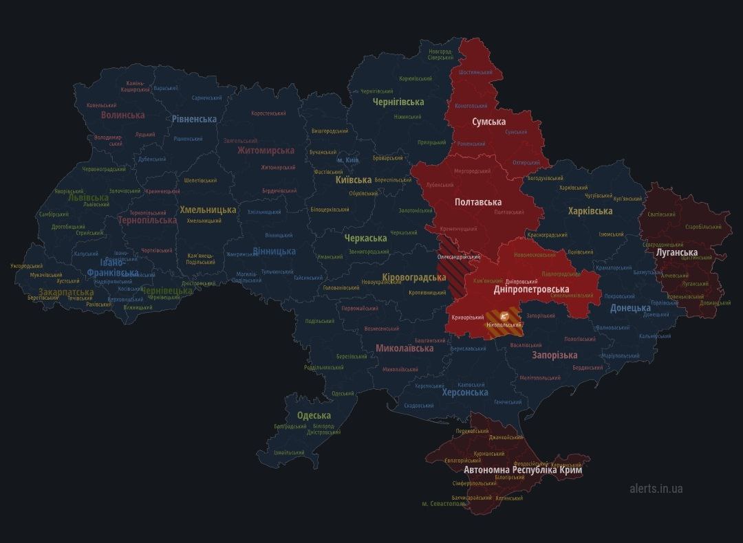 Карта тревог