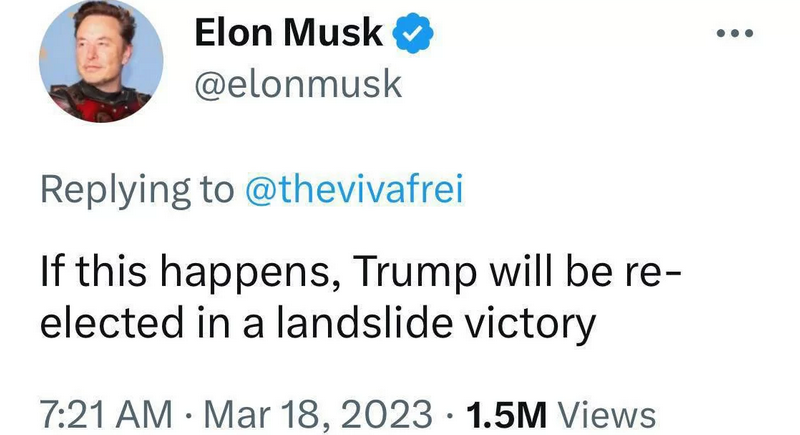 Маск предрек Трампу победу на выборах в США в случае ареста