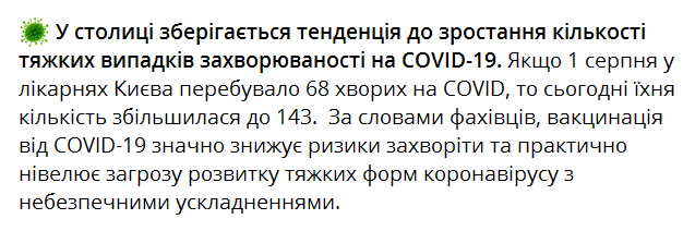 Скриншот из Телеграм КГГА