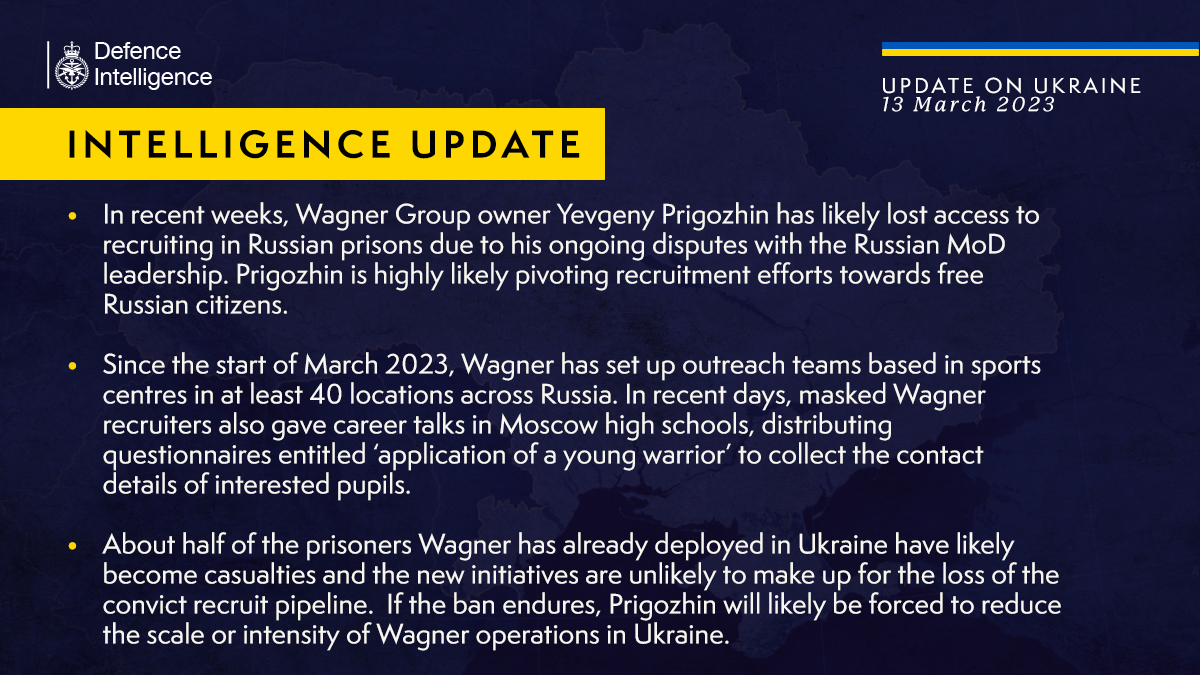 Разведка Британии рассказала о потерях вагнеровцев в войне