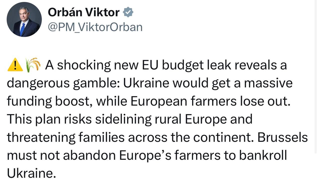 Віктор Орбан проти виділення 100 млрд євро для України