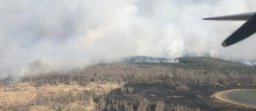 пожар в чернобыльской зоне