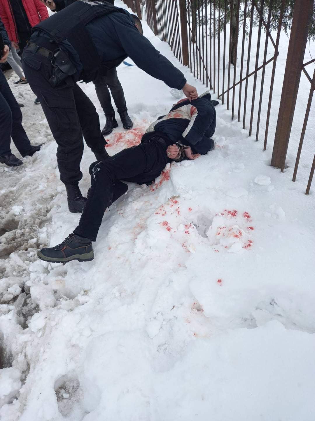 Эпицентр в Николаевской области подожгли. Скриншот фейсбука УНИАН