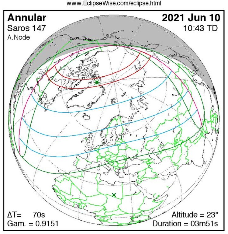 солнечное затмение 10 июня 2021