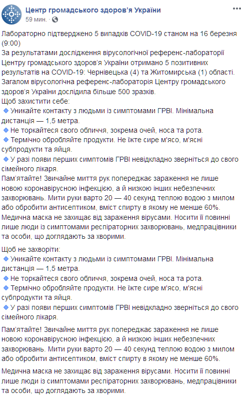 Скриншот: facebook.com/phc.org.ua