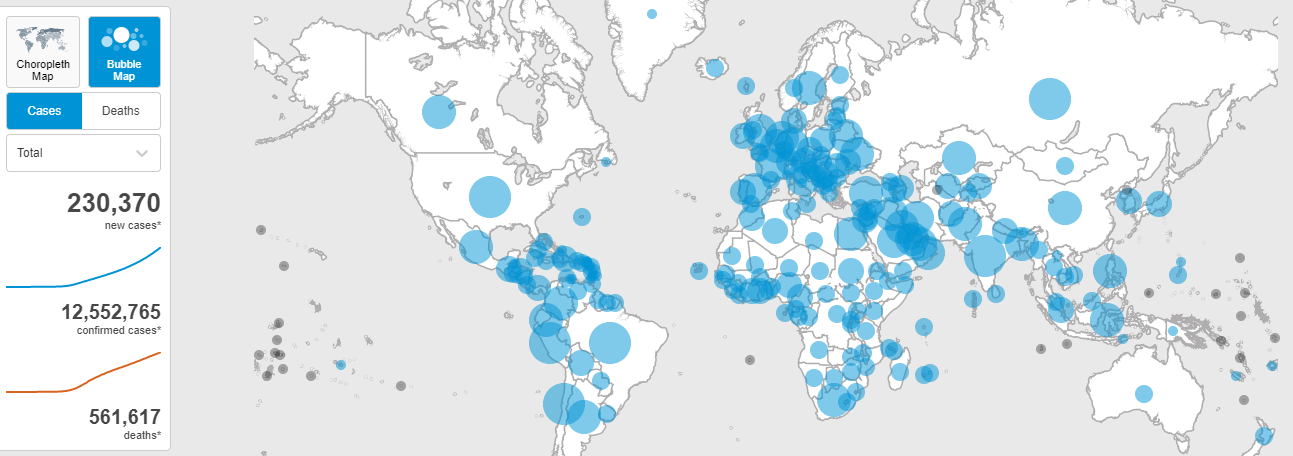 ВОЗ зафиксировала новый антирекорд по суточной заболеваемости Covid-19. Скриншот: ВОЗ