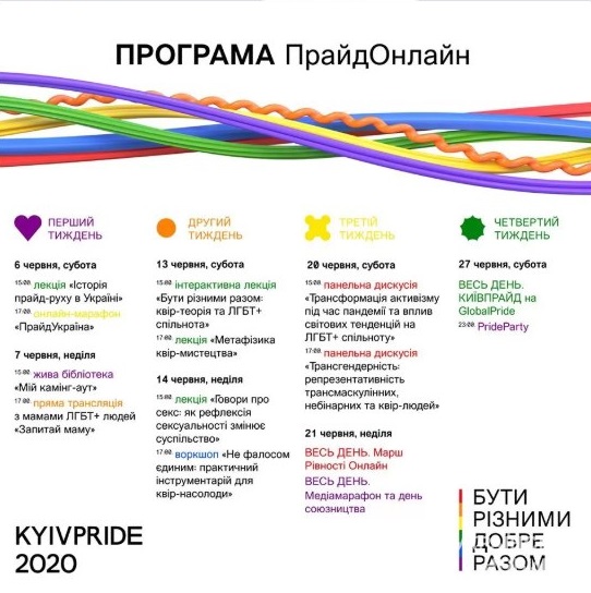 Появилась программа киевского онлайн-марафона за права ЛГБТ