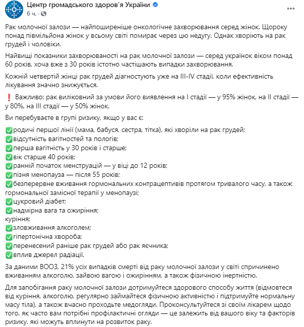 В Центре гражданского здоровья Украины показали, как самостоятельно проверить грудь на наличие опухоли. Скриншот: facebook.com/phc.org.ua