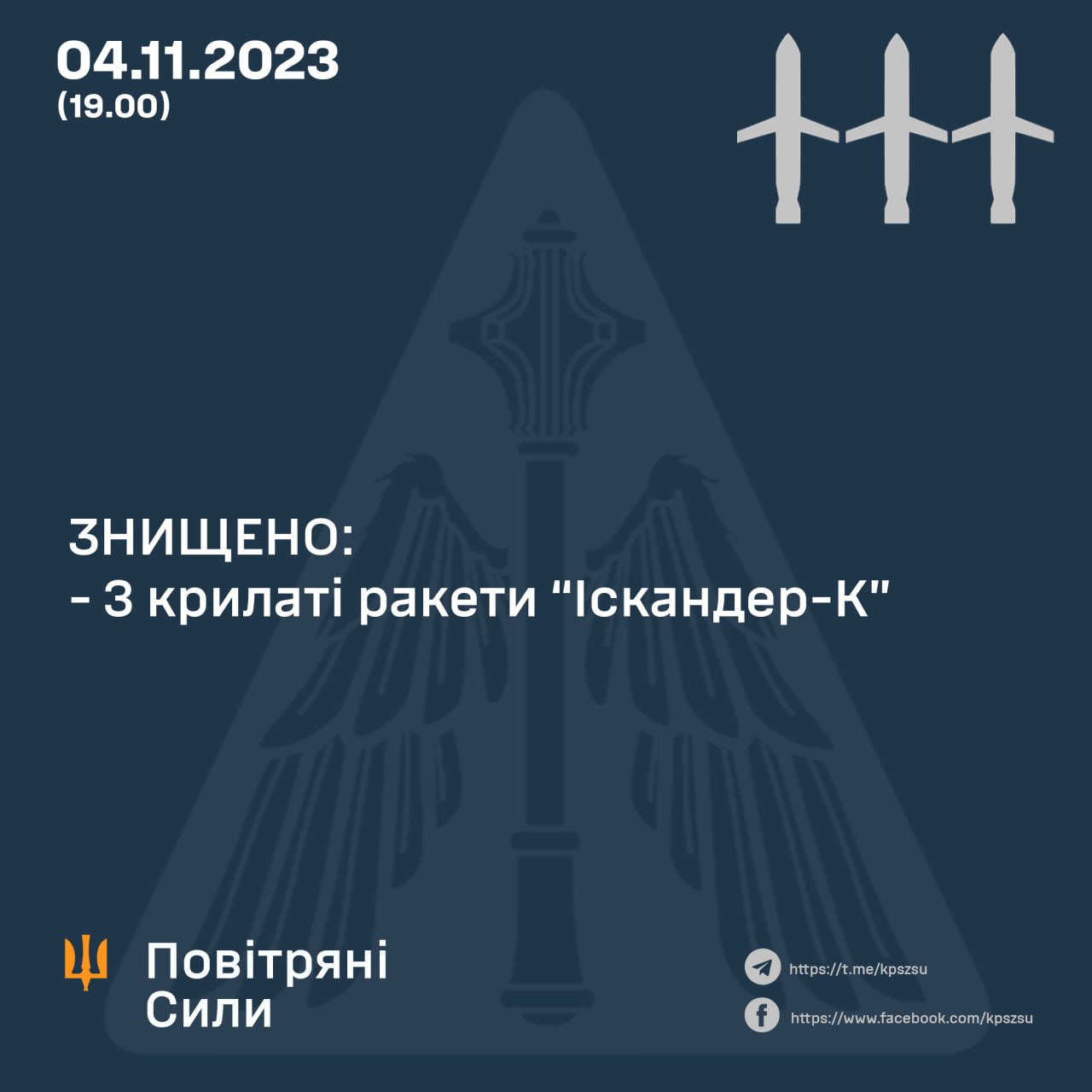 РФ ударила баллистическими и крылатыми ракетами по Полтавской и Днепропетровской областям