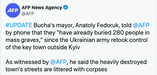 Скриншот из Твитера AFP