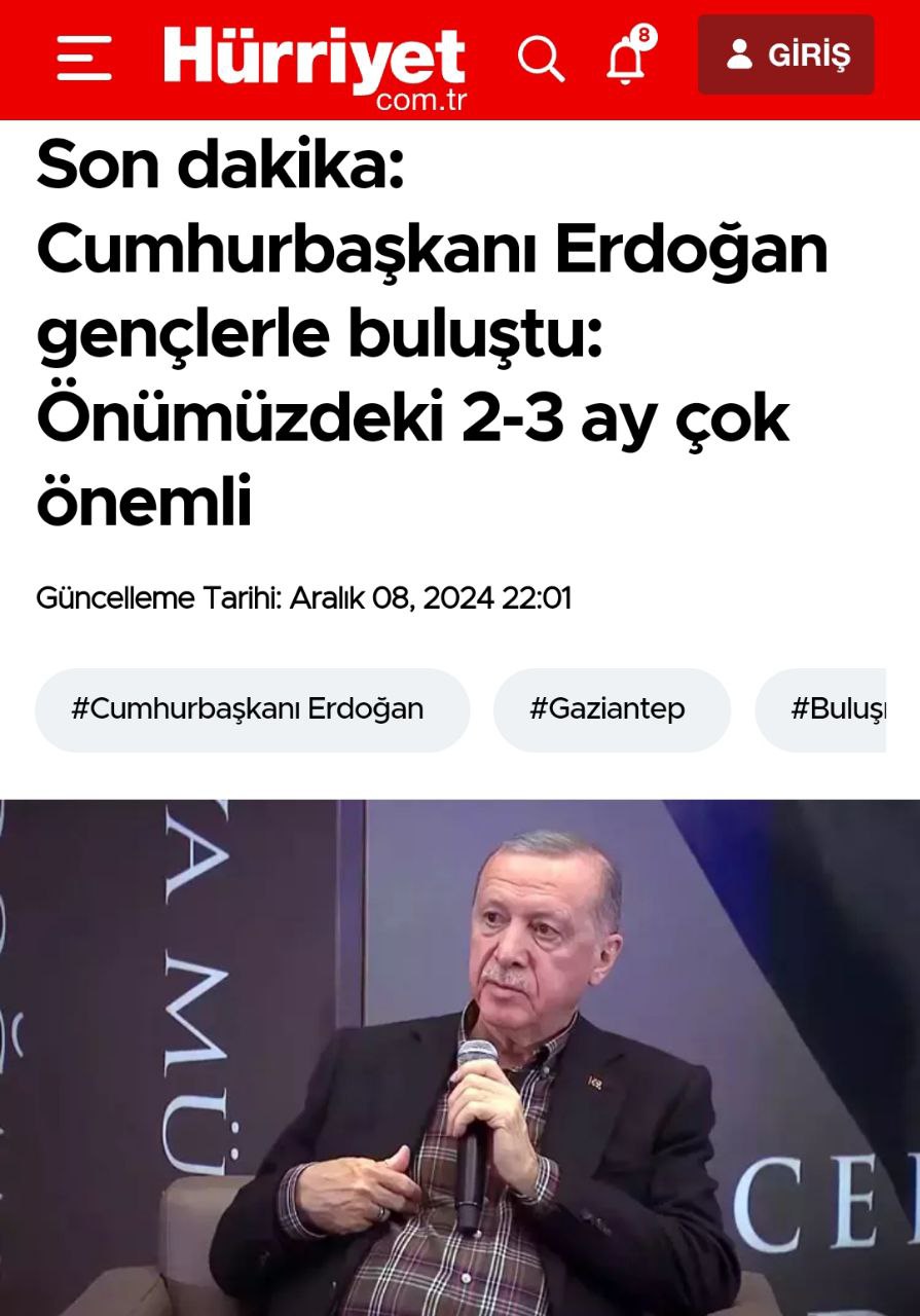 Знімок заголовка на nürriyet.com.tr