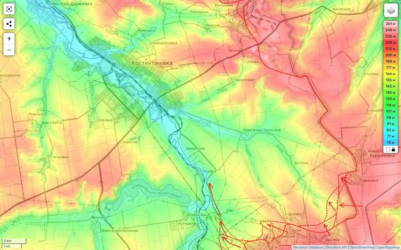 Карта бойових дій (3). Джерело - Телеграм