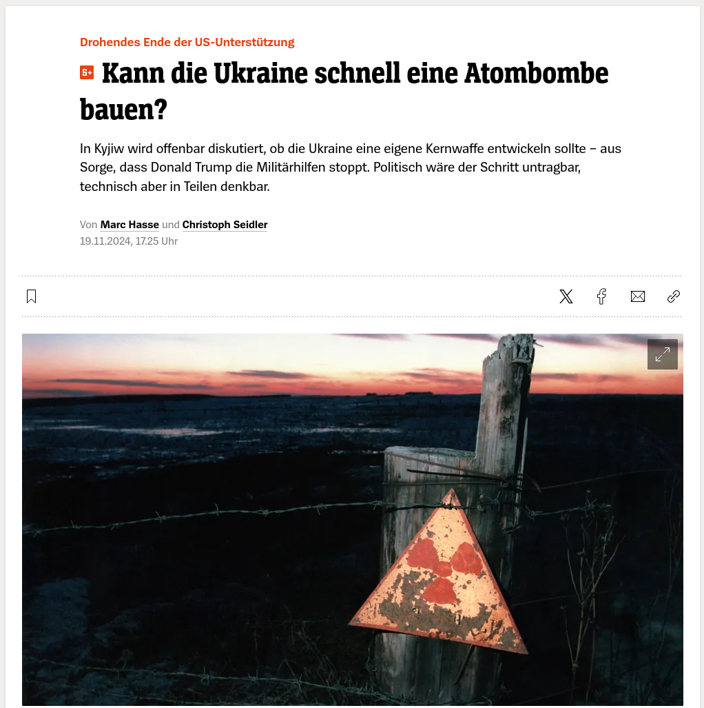 Снимок заголовка в Spiegel