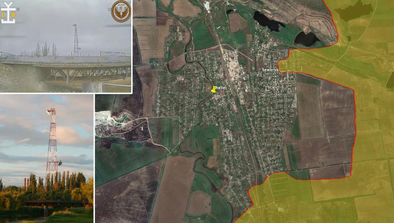 Северск. Карта боевых действий. Источник - Bild