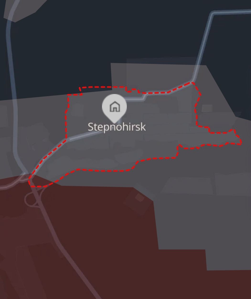 Степногорск. Карта боевых действий. Источник - DeepState